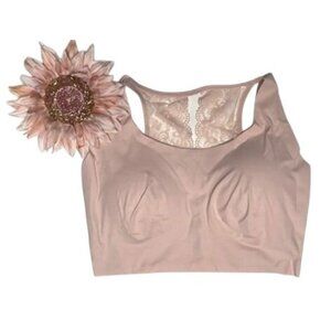 Rhonda Shear Body Bra with Lace Back LARGE (RS-14)